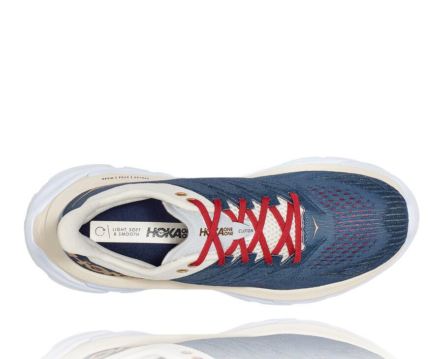 Chaussure Running Hoka One One Clifton Edge Homme - Bleu/Blanche - ZFJ-853910